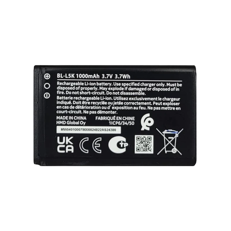 باتری موبایل مدل BL-L5K ظرفیت 1000 میلی آمپر ساعت مناسب برای گوشی موبایل نوکیا 105 2023