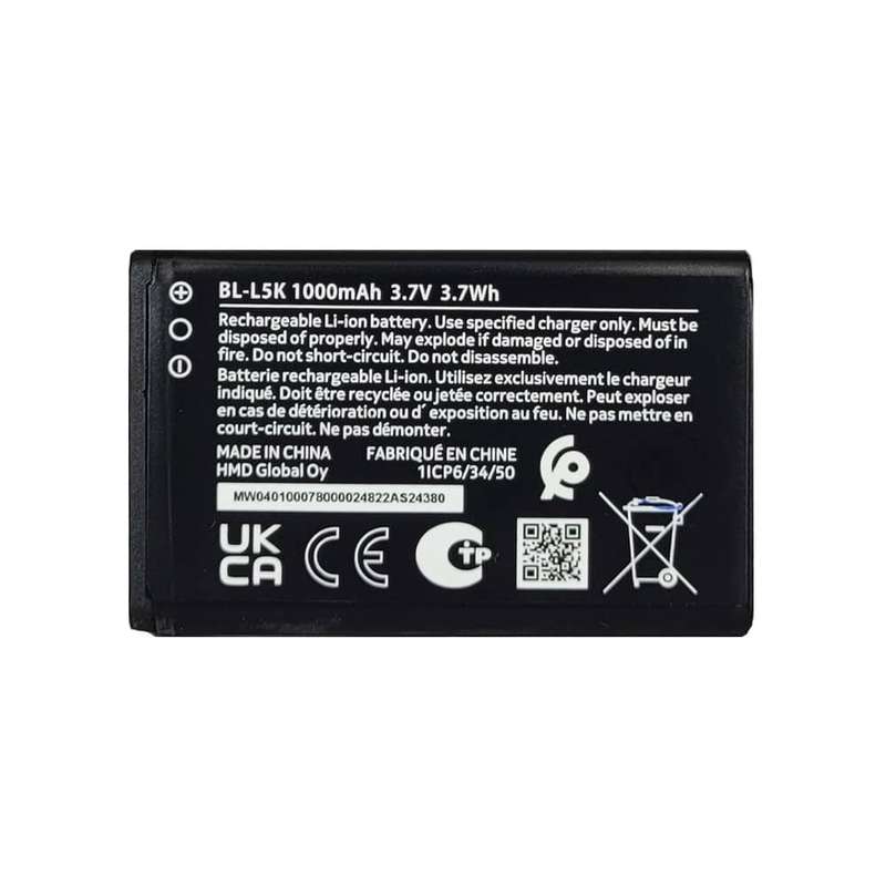 باتری موبایل مدل BL-L5K ظرفیت 1000 میلی آمپر ساعت مناسب برای گوشی موبایل نوکیا 105 2023
