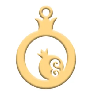 آویز گردنبند طلا 18 عیار زنانه مدل شب یلدا 428d