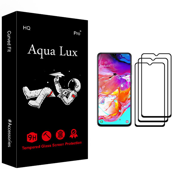 محافظ صفحه نمایش آکوا لاکس مدل +Pro مناسب برای گوشی موبایل سامسونگ Galaxy A70 بسته سه عددی
