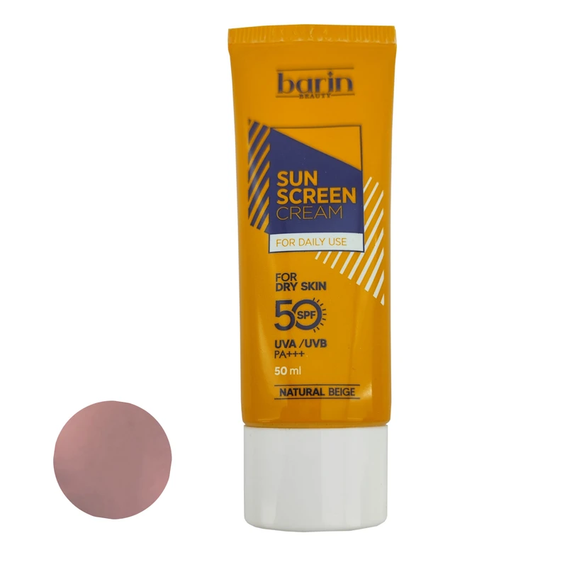کرم ضد آفتاب رنگی بارین بیوتی SPF 50 مدل NB ‌مناسب پوست‌ های خشک حجم 50 میلی‌ لیتر