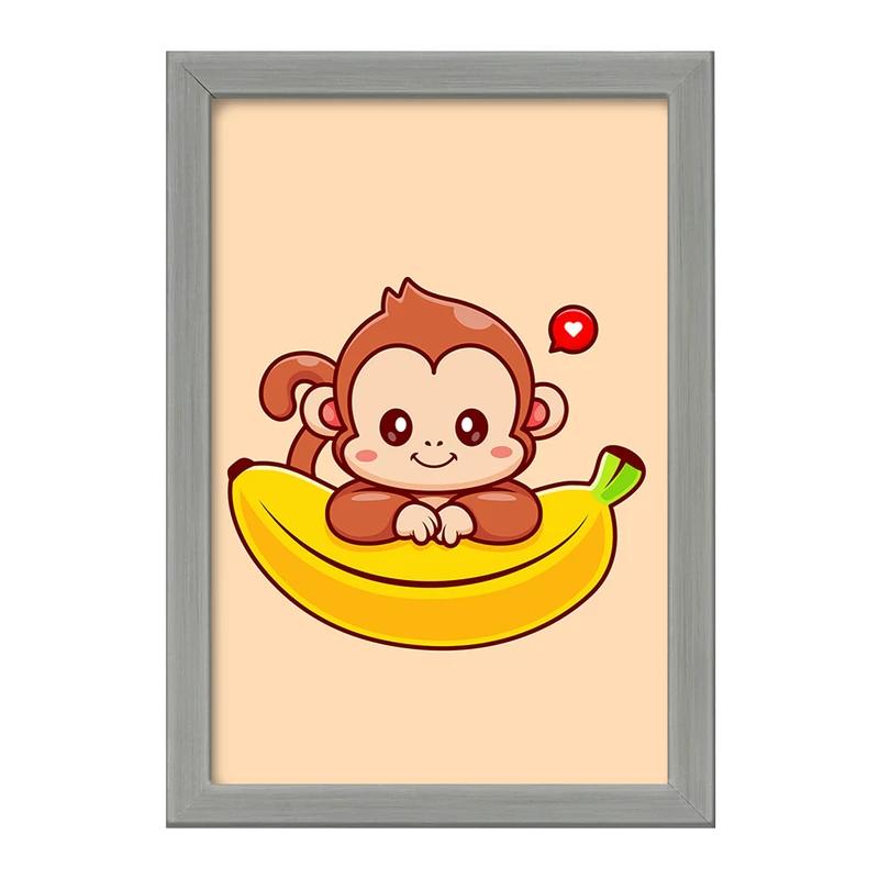 تابلو خندالو طرح حیوانات بامزه میمون کد 29717