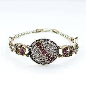 دستبند نقره زنانه سلین کالا مدل یاقوت و زمرد ce-As116