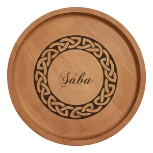 بشقاب چوبی مدل اسم صبا 58785