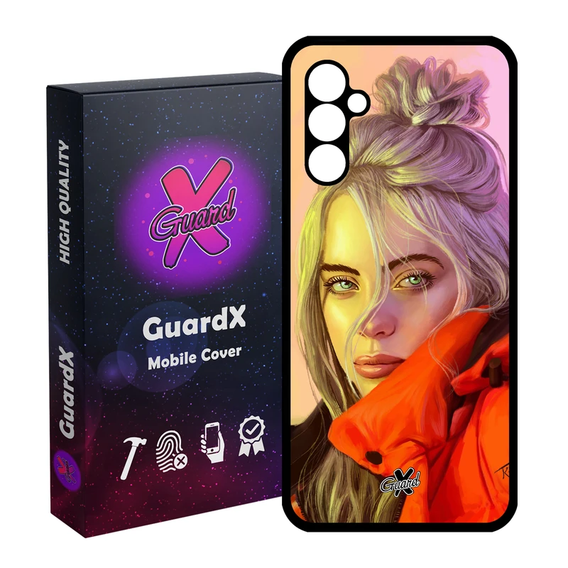 کاور گارد ایکس طرح Billie Eilish مدل Glass10217 مناسب برای گوشی موبایل سامسونگ Galaxy A24/A24 4G/M34 5G