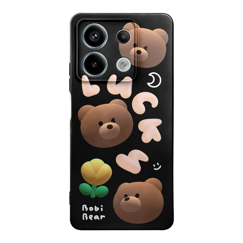 کاور قاب گارد طرح خرس لوسی کد f9215 مناسب برای گوشی موبایل شیائومی Redmi Note 13 Pro 5G