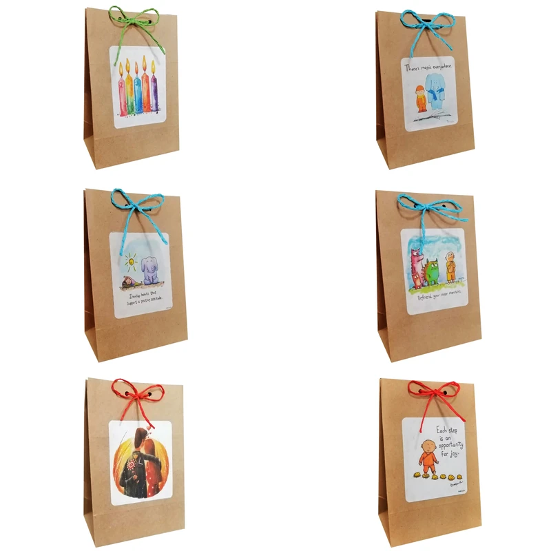 پاکت هدیه مدل جملات انگیزشی مجموعه 6 عددی