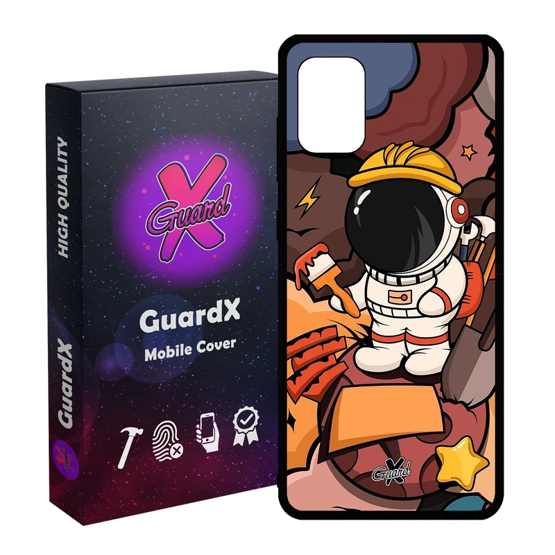 کاور گارد ایکس طرح فضانورد مدل Glass10394 مناسب برای گوشی موبایل سامسونگ Galaxy A31