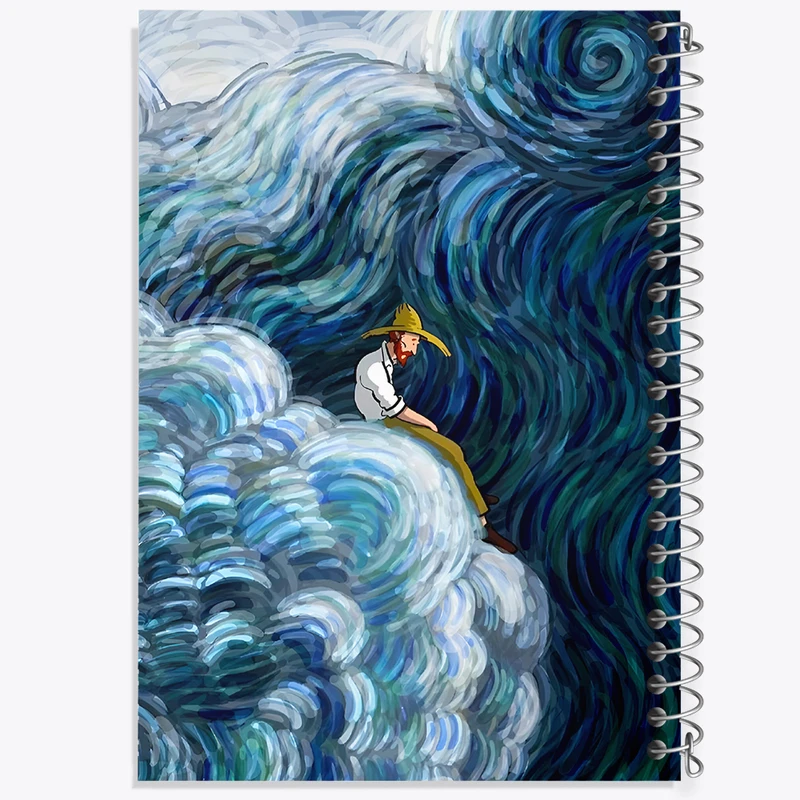 دفتر مشق 100 برگ خندالو طرح ونسان ونگوگ کد F5086