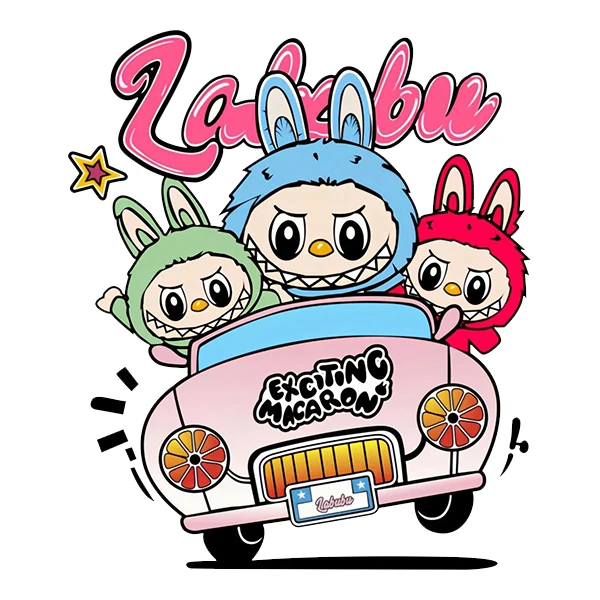 استیکر پارچه و لباس پاد آفرین طرح لبوبو کد 4193