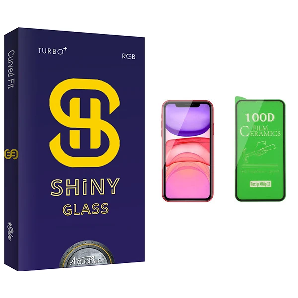 محافظ صفحه نمایش سرامیکی آتوچبو مدل Shiny Glass مناسب برای گوشی موبایل اپل iPhone 11