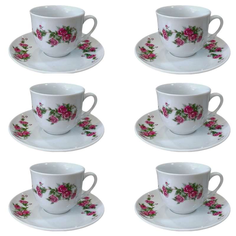 سرویس چای خوری 12 پارچه مرجان مدل گل سرخی کد 7200510371 سرویس چای خوری 12 پارچه مرجان مدل گل سرخی کد 7200510371