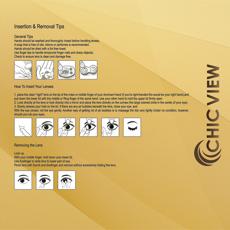 لنز چشم چیک ویو مدل AR 109 رنگ عسلی دور مشکی