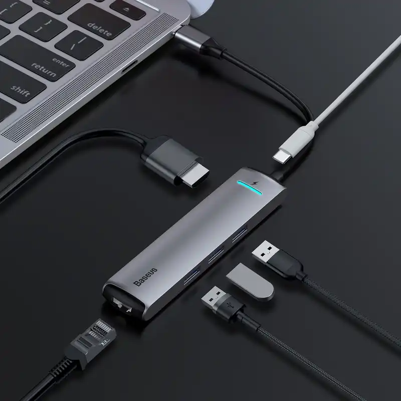 ⭐️ قیمت و خرید هاب 6 پورت USB-C باسئوس مدل CAHUB-J0G - لوپیکو ⭐️