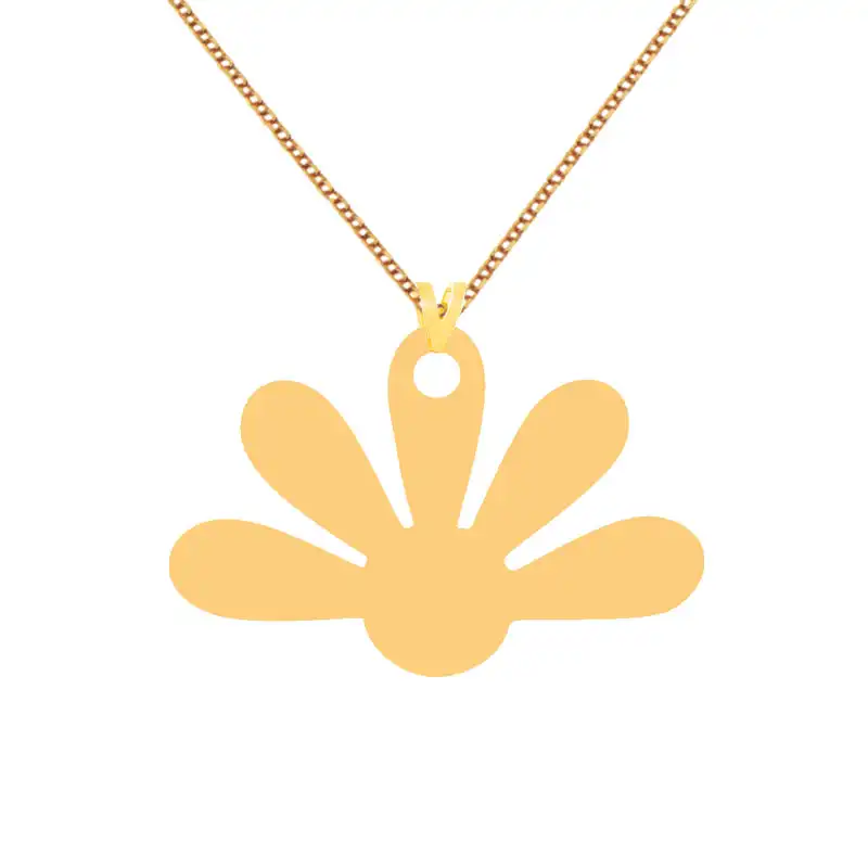 گردنبند طلا 18 عیار زنانه کرابو مدل گل Kr72798