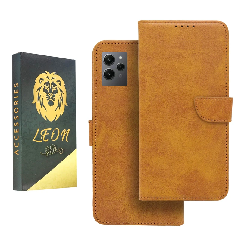 کیف کلاسوری لئون مدل Khoshi مناسب برای گوشی موبایل شیائومی Redmi12 4G