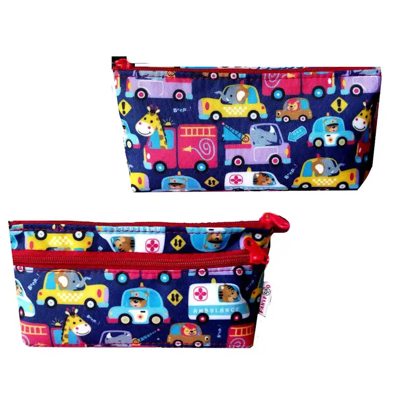 جامدادی پانی پو مدل دو زیپ طرح ماشین