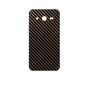MAHOOT Glossy-Brown-Fiber Cover Sticker for Samsung Galaxy Core 2