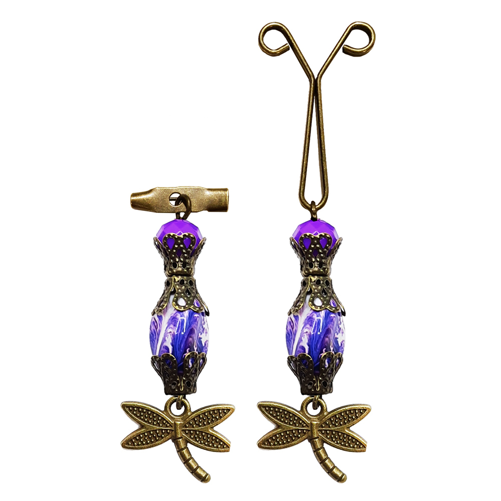 ست گیره روسری و سنجاق سینه زنانه مدل سنجاقک