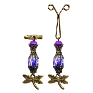 ست گیره روسری و سنجاق سینه زنانه مدل سنجاقک