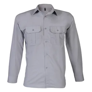 پیراهن آستین بلند مردانه مدل دو جیب تترون M18