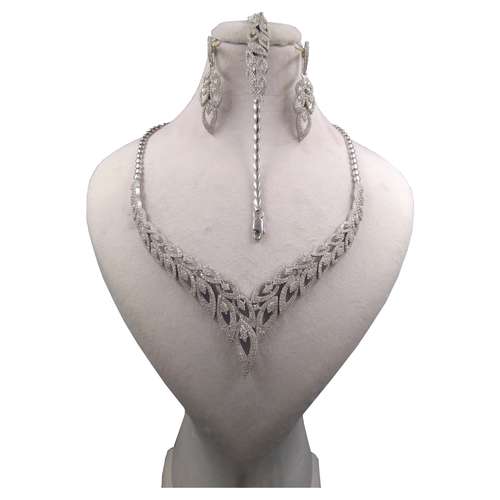 نیم ست نقره زنانه کد 4048