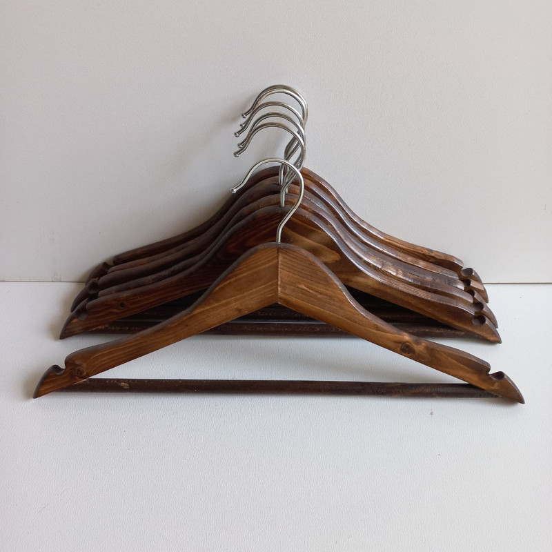 چوب لباسی مدل چوبی بسته 20 عددی