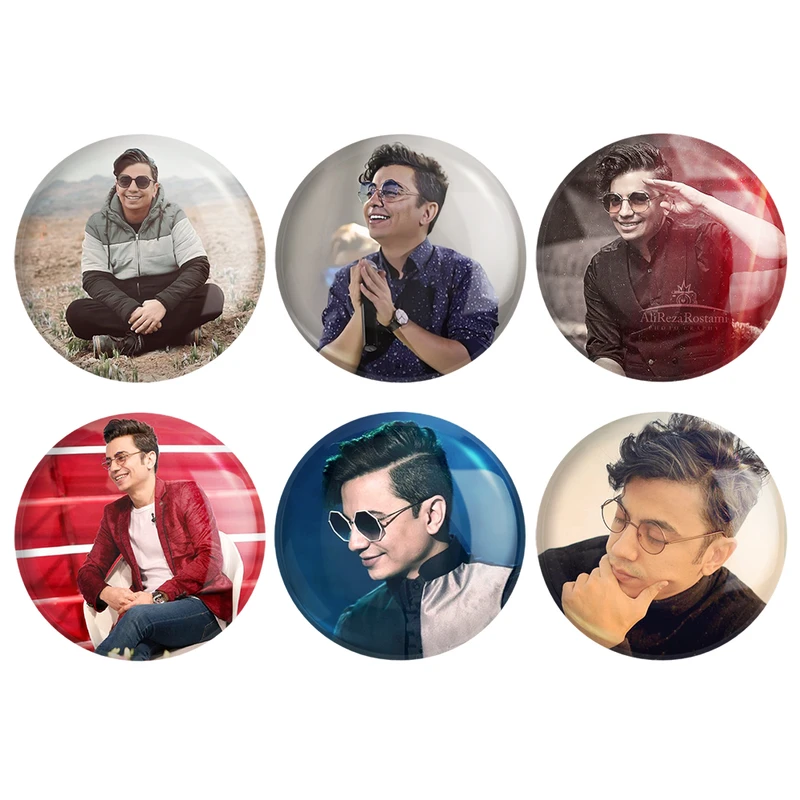 مگنت خندالو طرح محسن ابراهیم زاده کد 200A مجموعه 6 عددی