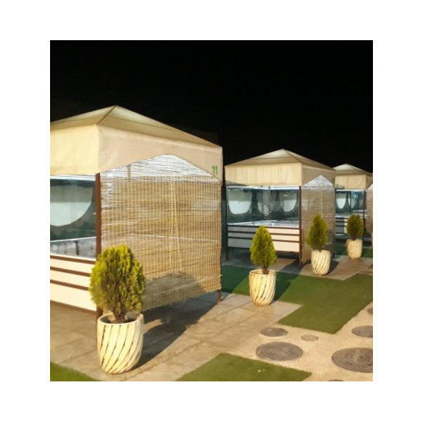 سایبان کولر آبی مدل حصیر چوبی