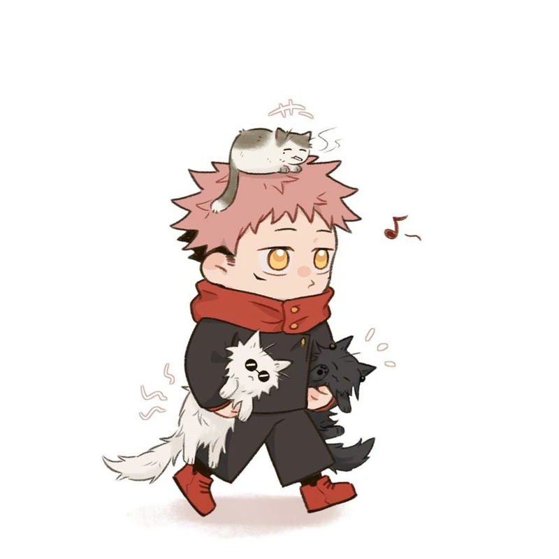 استیکر لپ تاپ و موبایل مدل انیمه طرح جوجوتسو کایسن ایتادوری یوجی jujutsu kaisen yuji itadori کد 645