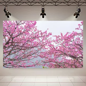  تابلو بوم طرح طبیعت مدل شکوفه های ژاپنی کد AR141