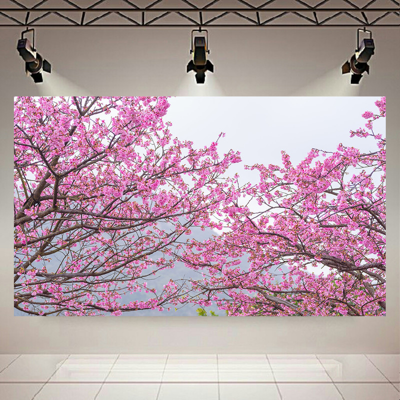  تابلو بوم طرح طبیعت مدل شکوفه های ژاپنی کد AR141