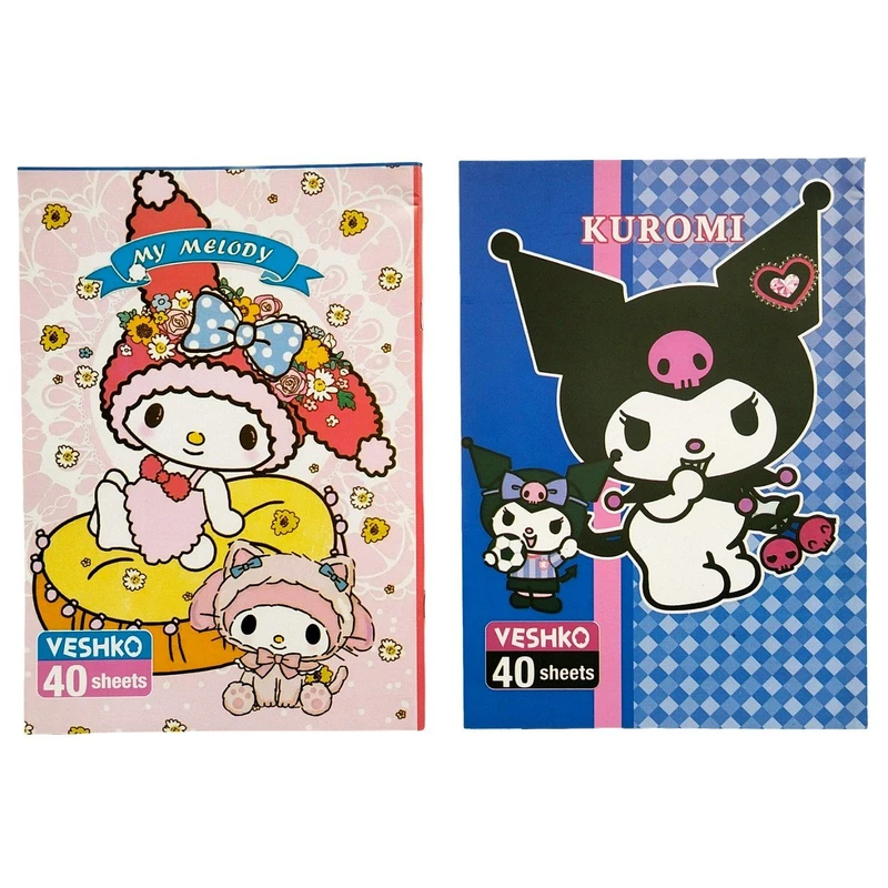 دفتر نقاشی 40 برگ وشکو مدل کرومی و ملودی مجموعه ۲ عددی