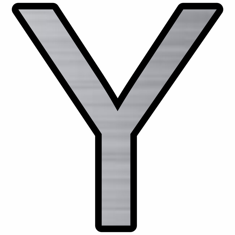 تابلو راهنما مدل حروف Y