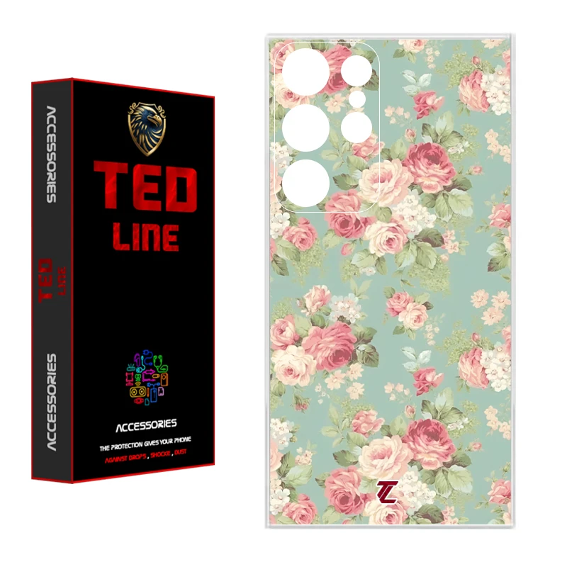 کاور تدلاین طرح گل کد 1224 مناسب برای گوشی موبایل سامسونگ Galaxy S22 Ultra