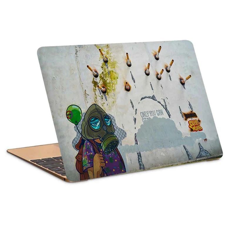 استیکر لپ تاپ طرح graffiti with cigarettes nailed wallکد c-325مناسب برای لپ تاپ 15.6 اینچ