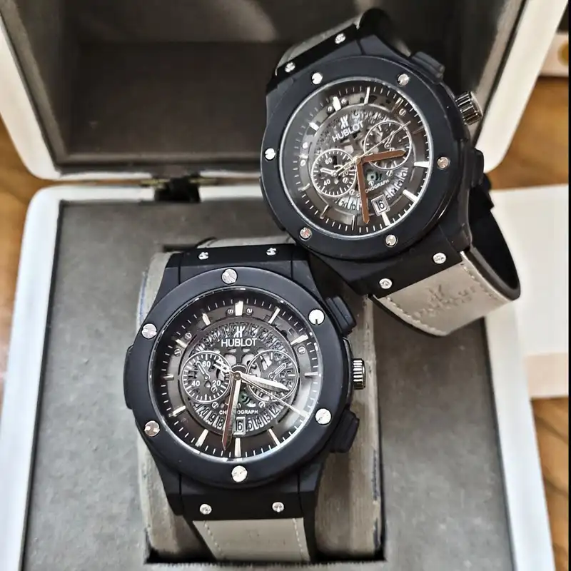 ست ساعت مچی عقربه ای زنانه و مردانه  مدل اسکلتونTm