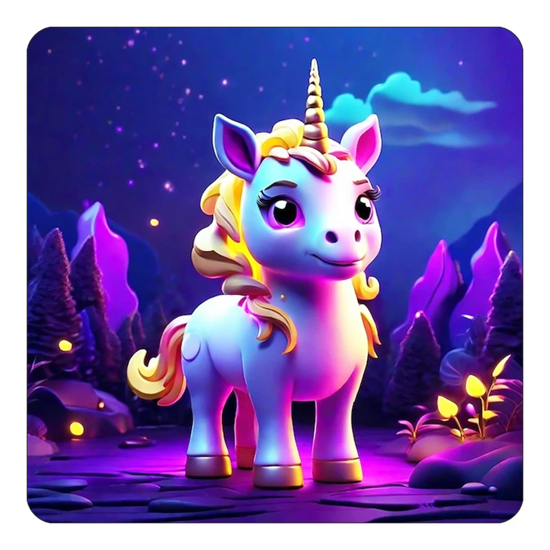 مگنت کاکتی طرح اسب تک شاخ و یونیکورن مدل mp30682