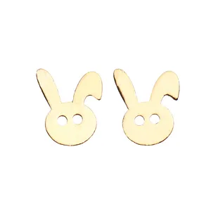 گوشواره طلا 18 عیار زنانه کرابو طرح خرگوش مدل Kr5004