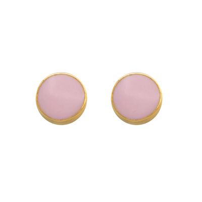 گوشواره میخی طلا 18 عیار زنانه گالری طلای ده مدل دایره