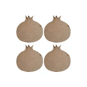 تخته چوب مدل خام انار یلدا مجموعه 4 عددی