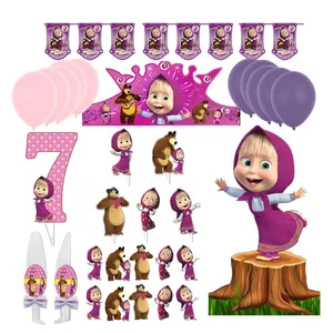 مجموعه 38 عددی تم تولد مدل ماشا و میشا کد 07