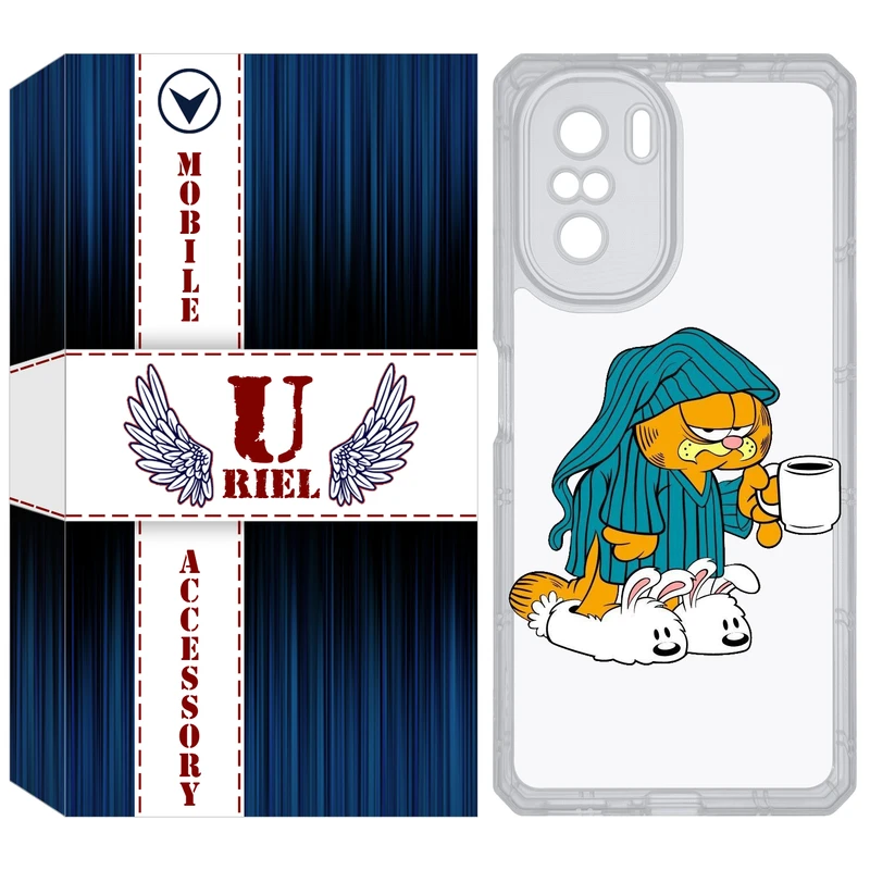 کاور یوریل مدل Clear کد 72 طرح گارفیلد مناسب برای گوشی موبایل شیائومی Poco F3 / Redmi K40 / Mi 11i