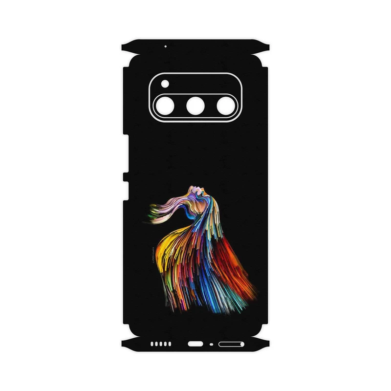 برچسب پوششی ماهوت مدل Rainbow Hair Digital Art-FullSkin مناسب برای گوشی موبایل داریا Bond 5G