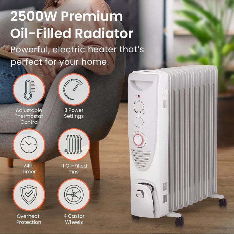 شوفاژ برقی ۱۱ پره پرو بریز مدل PB-H02