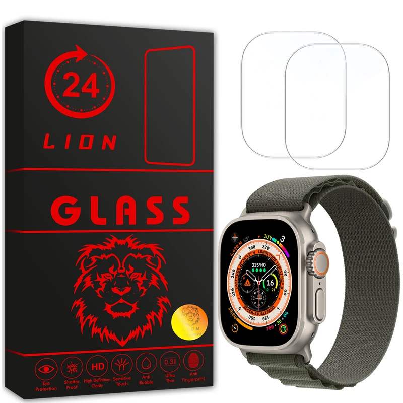 محافظ صفحه نمایش لاین مدل RB007 مناسب برای اپل واچ Ultra 49mm بسته دو عددی