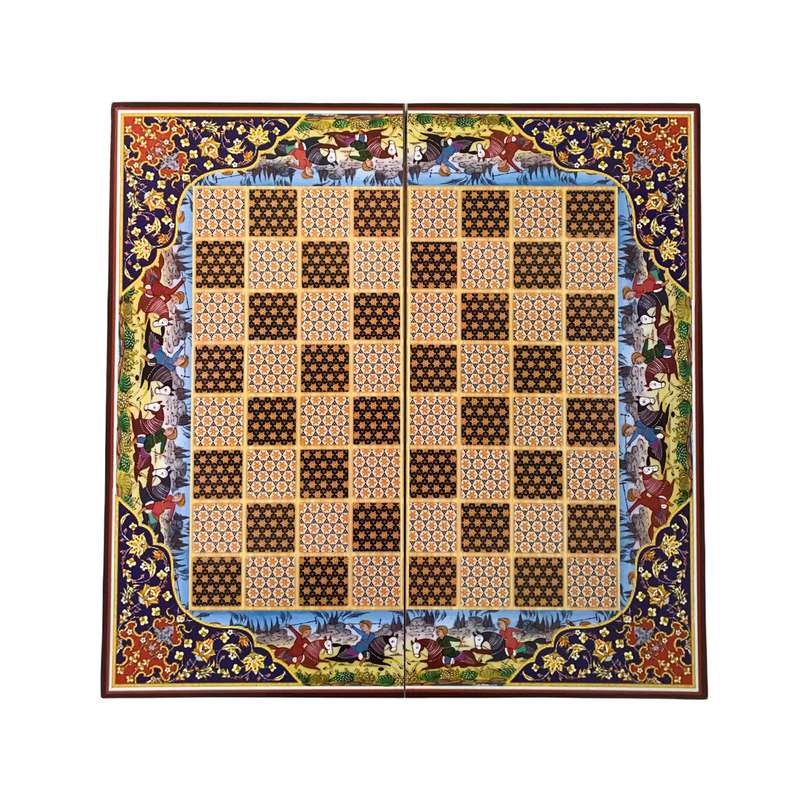 تخته شطرنج طرح چوگان کد 010