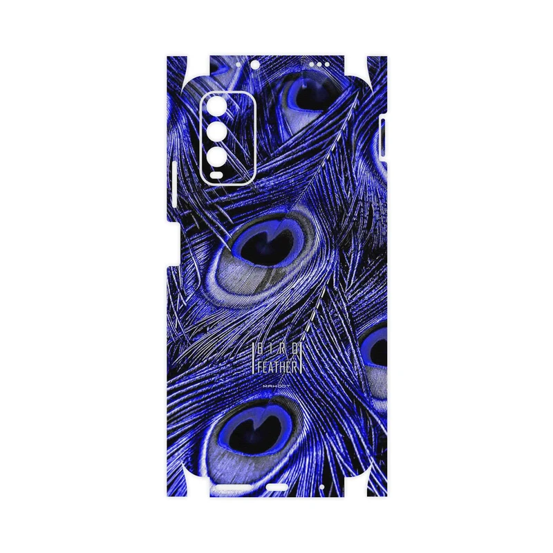 برچسب پوششی ماهوت مدل Purple Feather-FullSkin مناسب برای گوشی موبایل شیائومی Redmi 9T