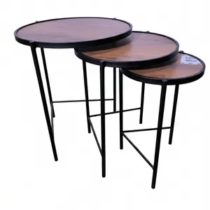 میز عسلی گرد مدل JM_5 مجموعه سه عددی