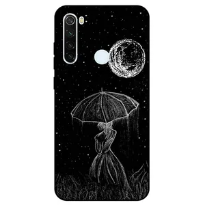 کاور مگافون طرح دختر و ماه مدل 1369 مناسب برای گوشی موبایل شیائومی Redmi Note 8  